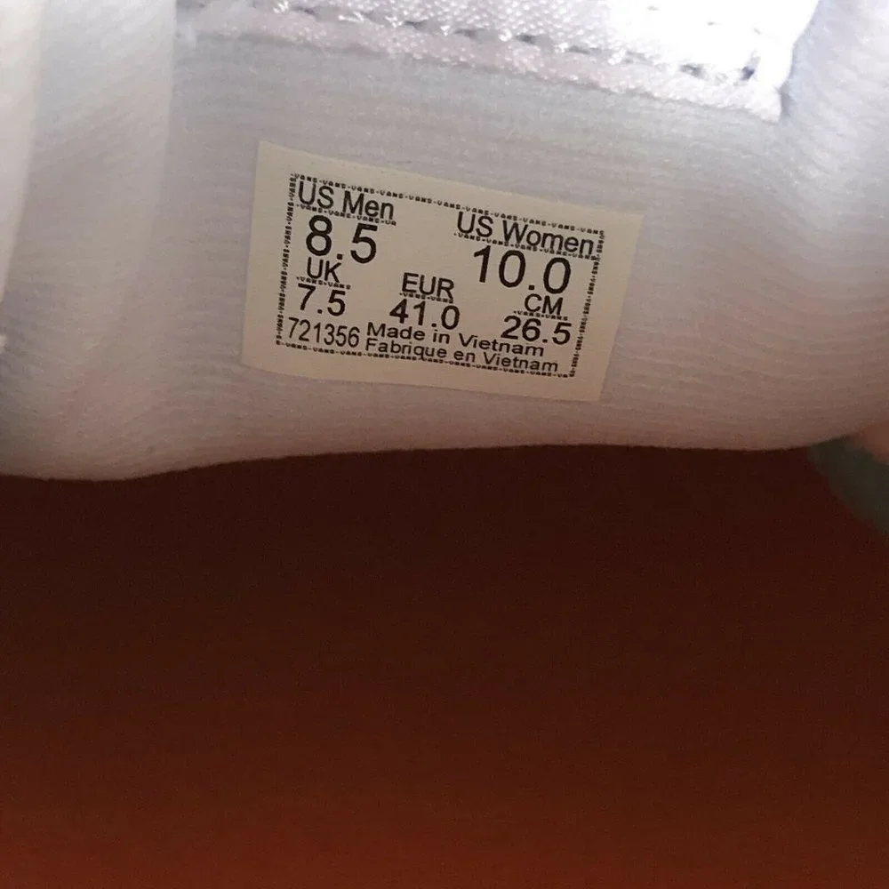 VANS Lowland Cc True White Flame Sneakers Skate‎ Shoes Mens Size 9.5- Women's 11